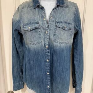 Abercrombie & Fitch Light Blue Denim Shirt